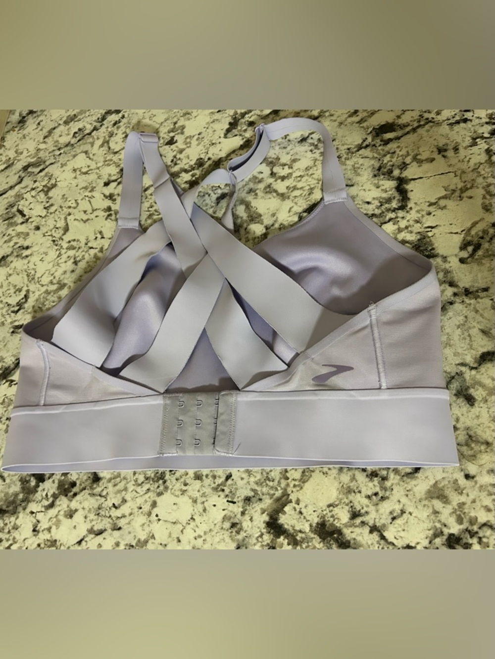 Brooks Lavender Sport Drive Interlace Run BRA size M Strappy High Compression - Picture 3 of 6